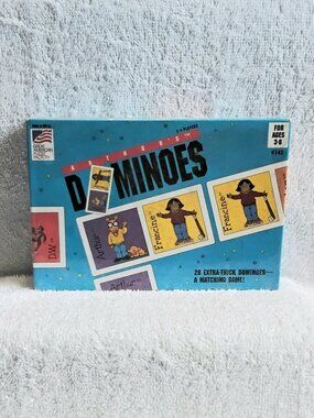 Vintage & Sealed 1996 Box of Arthur's Dominos by Great American Puzzle Factory!!